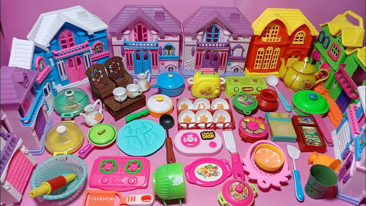 4 minutes satisfying with unboxing cute miniature laundry playsets | ASMR  toys