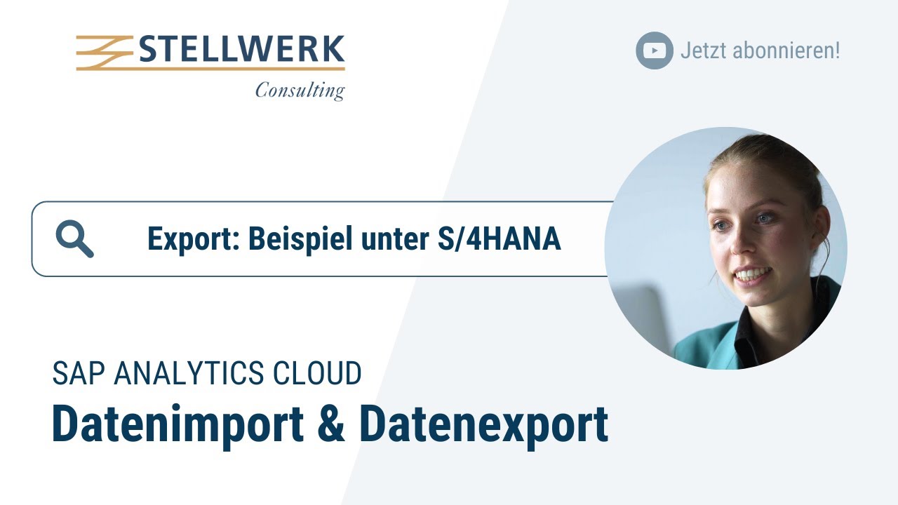 Datenimport & Datenexport – SAP Analytics Cloud