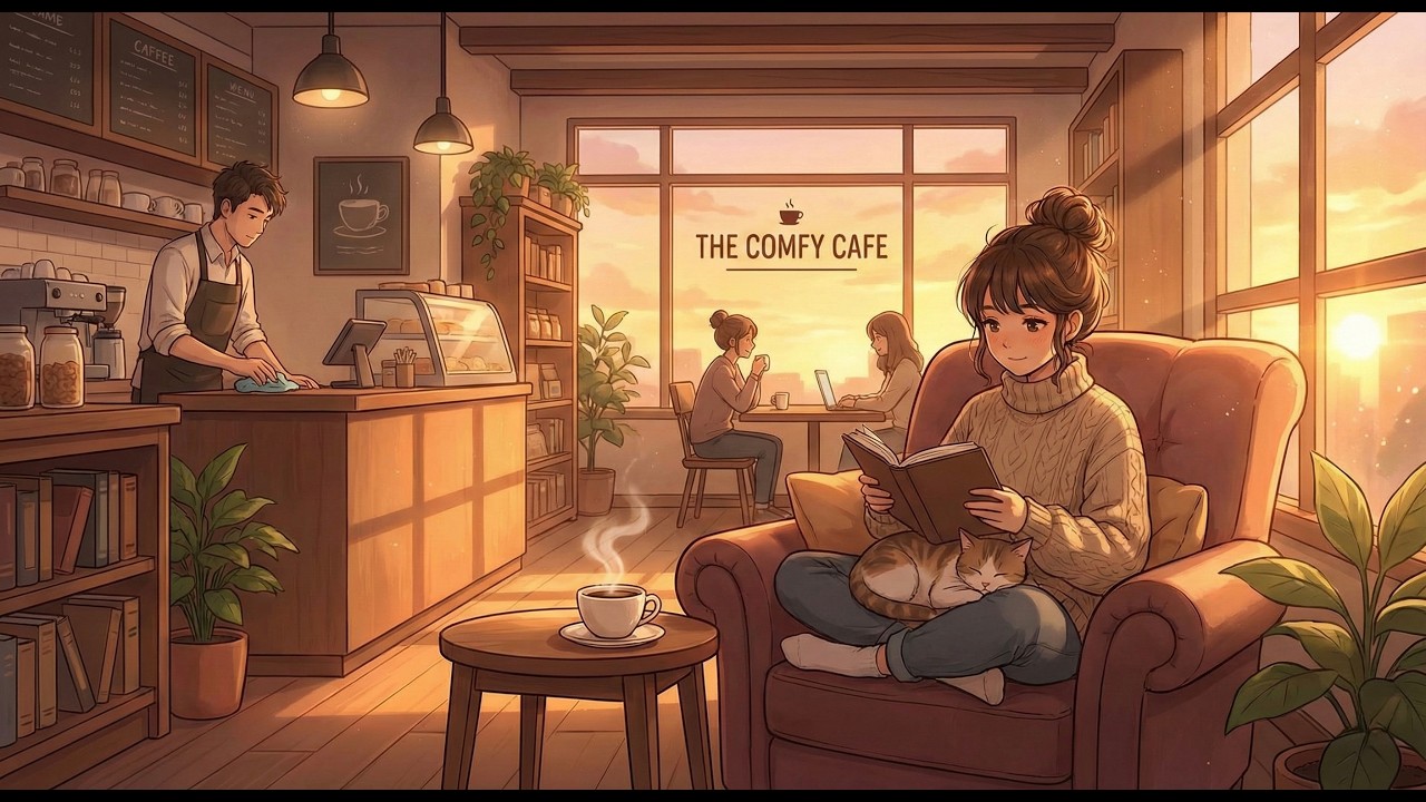 The Comfy Cafe, cafe music, Lo-Fi jazz and chill | Smooth Flow for Busy Minds