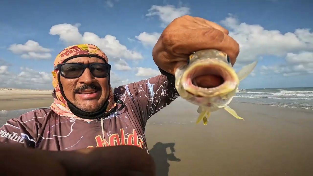 BATIZEI ESTE LOCAL DE PRAIA DOS MARINHEIRO GIGANTES! #teobaldofishing #beachfishing #surfcasting