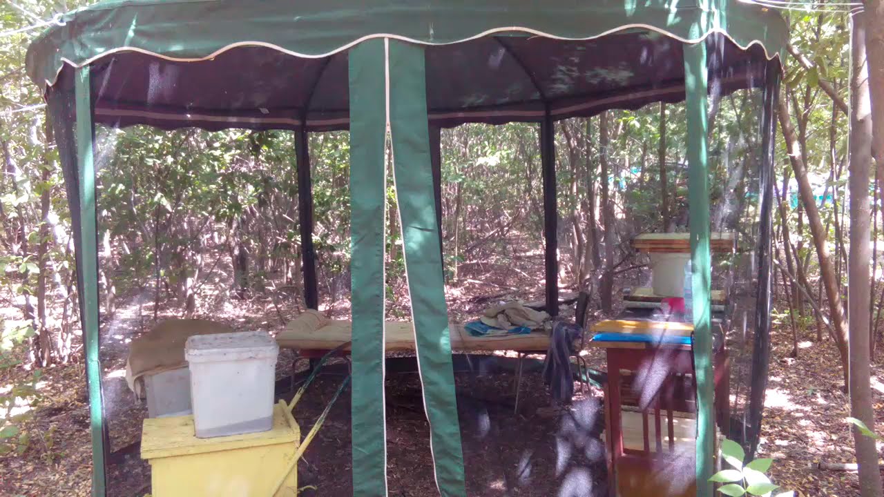 Садовый шатер для откачки меда.( обзор)