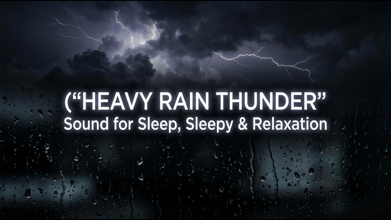 Listening in 3 Minutes to Fall Asleep Fast | Strong Rain & Heavy Thunder on Old Roof of Farmhouse