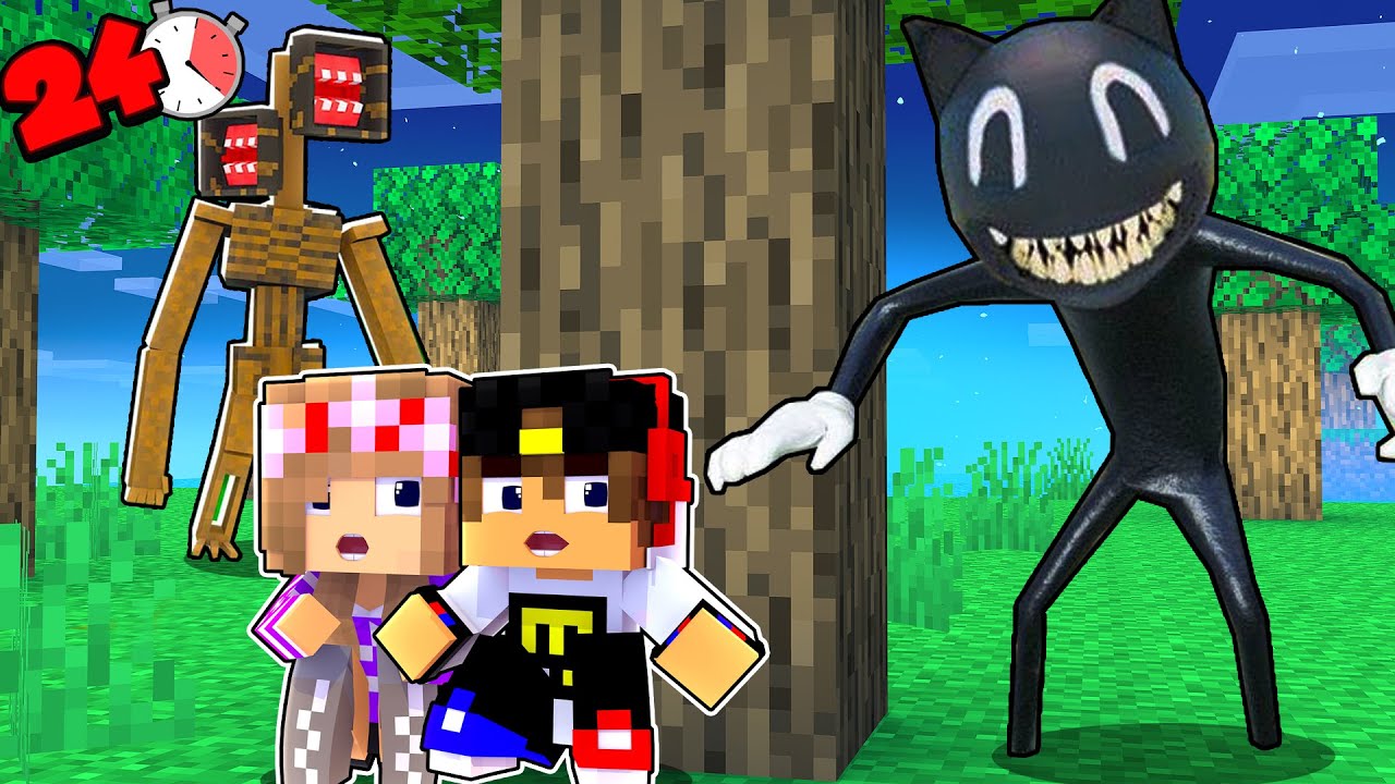 Майнкрафт но 24 ЧАСА Выживание в Мире SCP ! Девушка НУБ И ПРО Видео Троллинг Minecraft