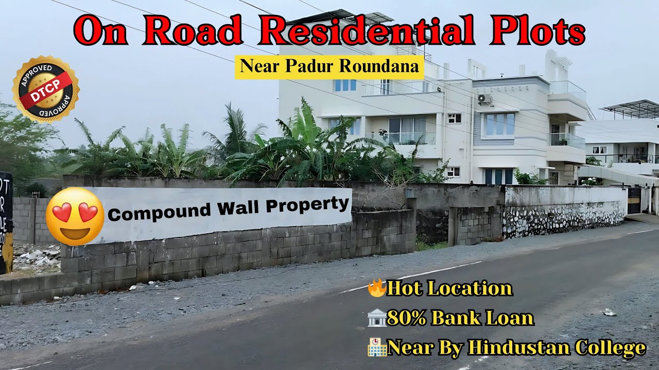 Chennai On Road Residential Plots | OMR Padur - Near Roundana | Low Price Plots #padur #chennaiplots