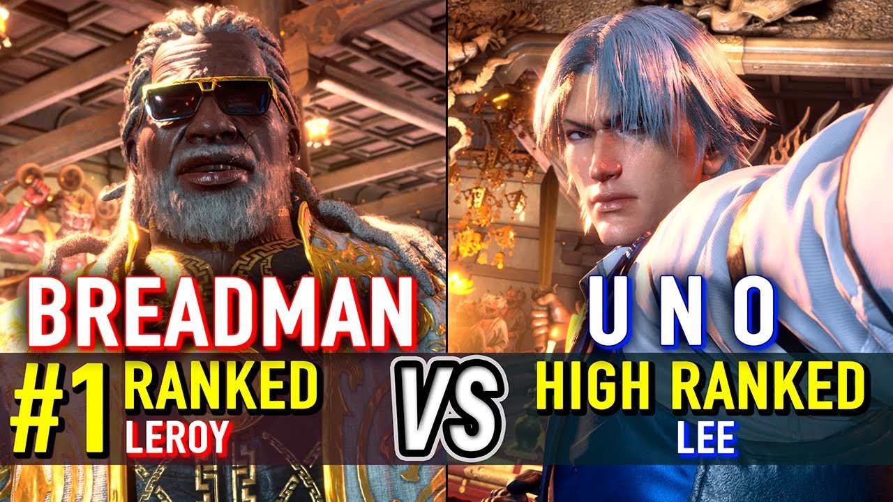 T8 🔥 BREADMAN (#1 Ranked Leroy) vs U N O (High Ranked Lee) 🔥 Tekken 8 High Level Gameplay
