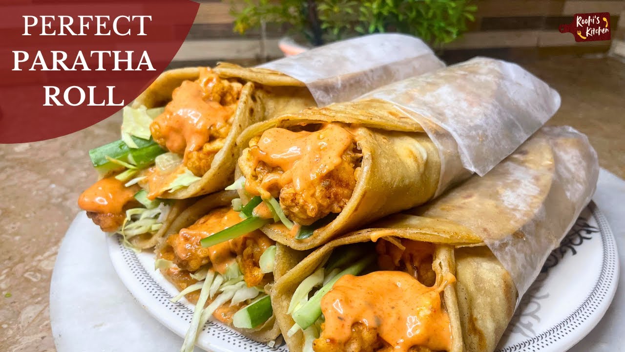 Crispy Chicken Paratha Roll Recipe |Street Style Chicken Wrap #chickenparatharoll #paratharollrecipe