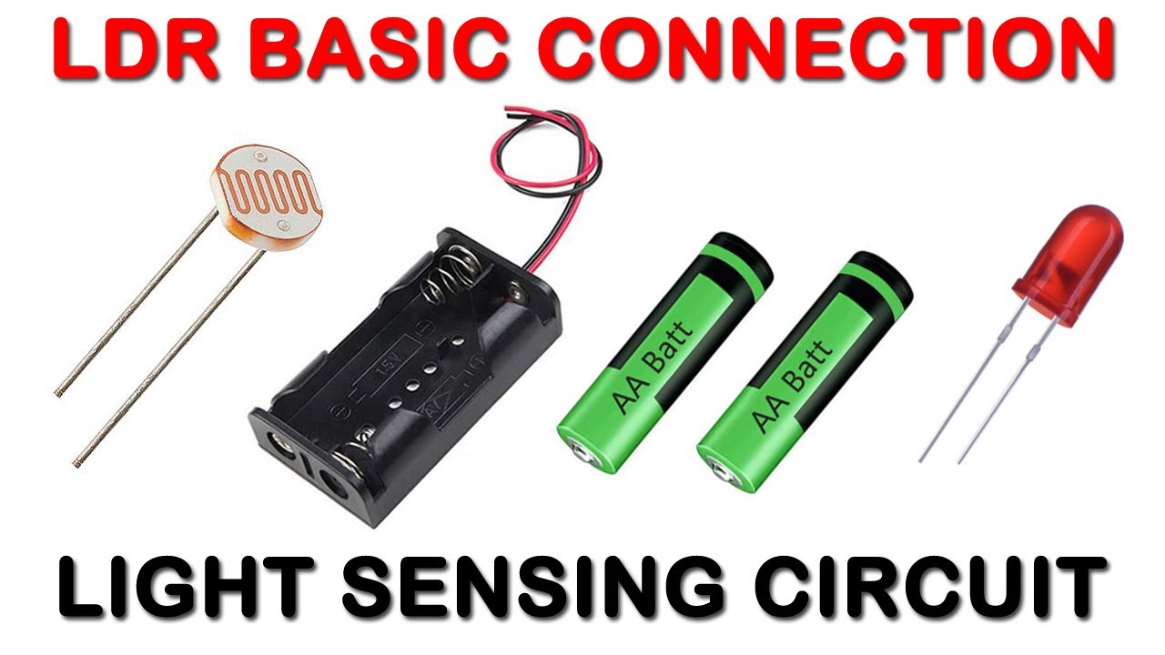 LDR Basic connection - Light sensing LED Light Simplest tutorial