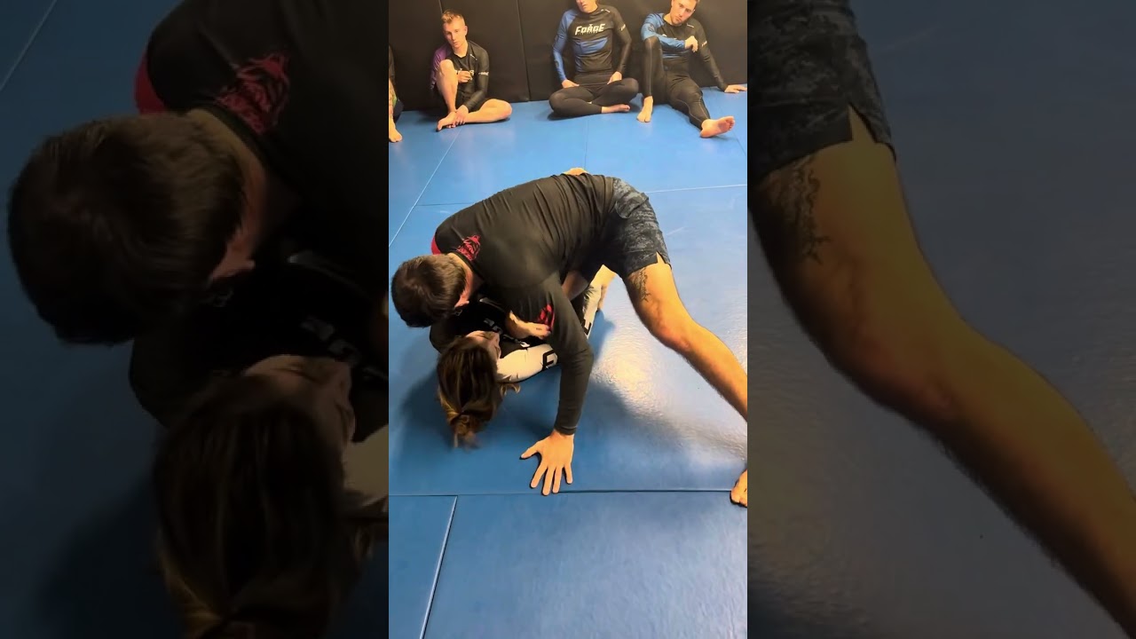 Erin vs Justin for the Tip of the Whitebelt Spear Title Belt. Seated Guard