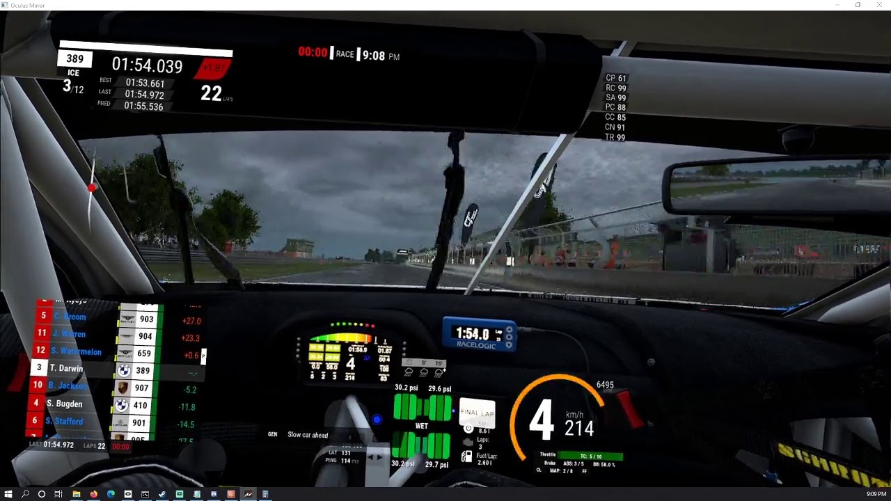 ACC CP Snetterton 45min BMW M6 GT3, It's wet and dark...what could go wrong?