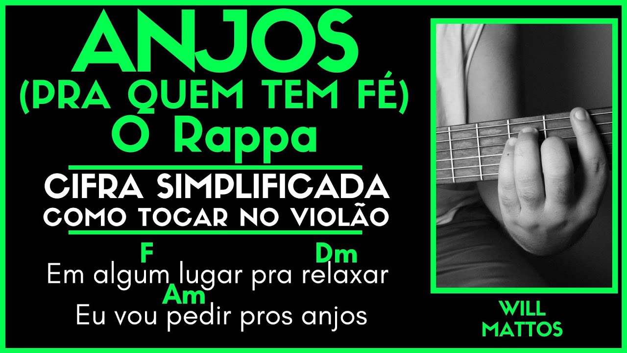 ANJOS - O Rappa l Cifra Simplificada Letra e Música Como Tocar Violão Guitarra Teclado Aula Fácil