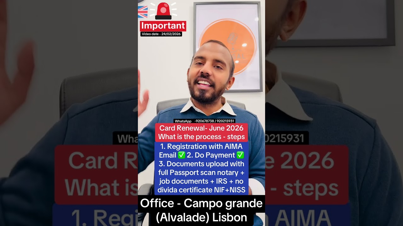 Card Renewal June 2026What is the process - steps ? ®Live Portugal By Harry | Advocate Portugal news