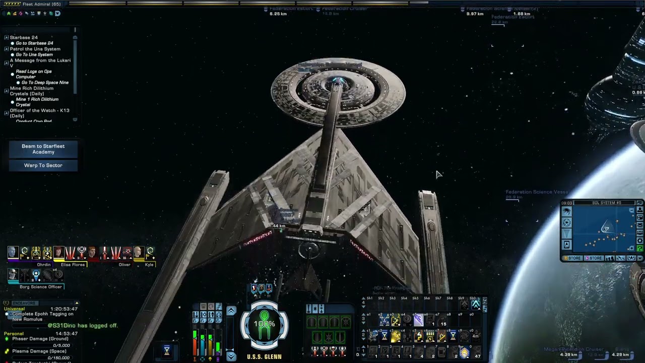 Star Trek Online  U.S.S  Glenn Spore Drive Jump 2024 08 10