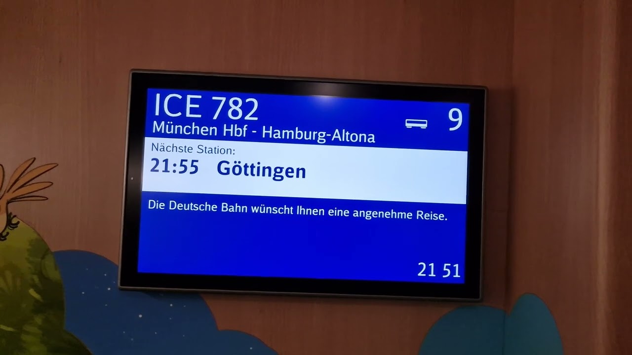 DB Fernverkehr - ICE 782 M&uuml;nchen Hbf ➡️ Hamburg-Altona - Begr&uuml;&szlig;ung Fulda - N&auml;chster Halt G&ouml;ttingen