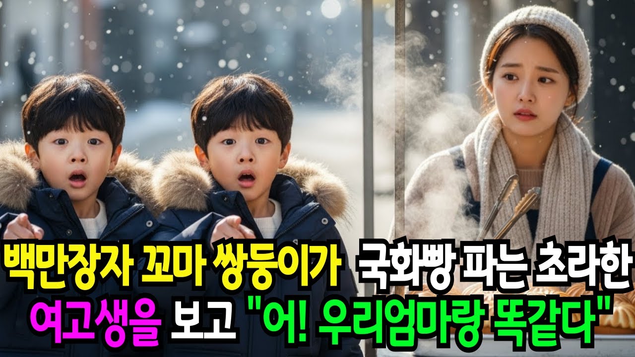 백만장자 꼬마 쌍둥이가 국화빵 파는 초라한 여고생을 보고, 어! 우리 엄마랑 똑같이 생겼다? 라고 말하는데..ㅣ노후사연ㅣ감동사연ㅣ사연라디오ㅣ오디오북