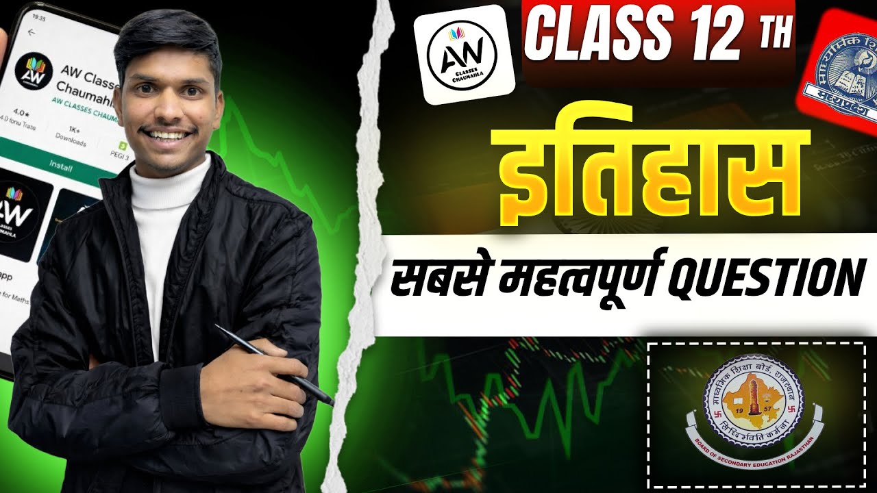 Class 12 इतिहास Important Questions | Board Exam 2026 | इतिहास Live Class | RBSE/CBSE by shobbu sir