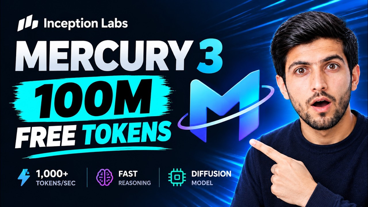 Mercury 3: 1,000+ Tokens/Sec & 100M Free Tokens?!
