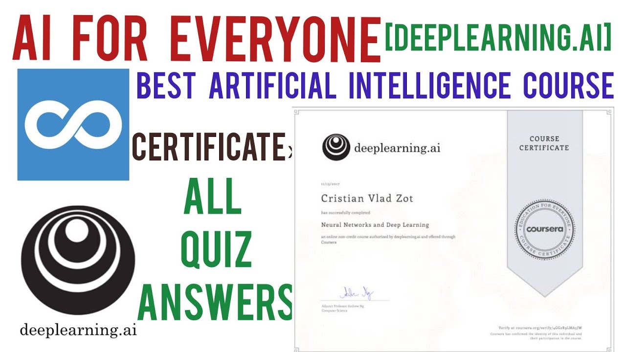 Coursera: AI For Everyone Quiz Answers | AI For Everyone Assignment Solutions| Deeplearning.ai