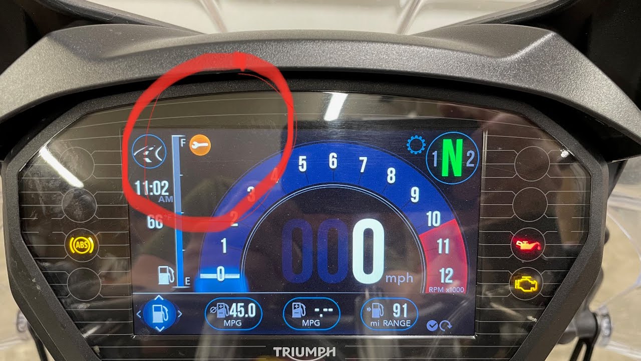 Как сбросить индикатор сервисного обслуживания на Triumph Tiger