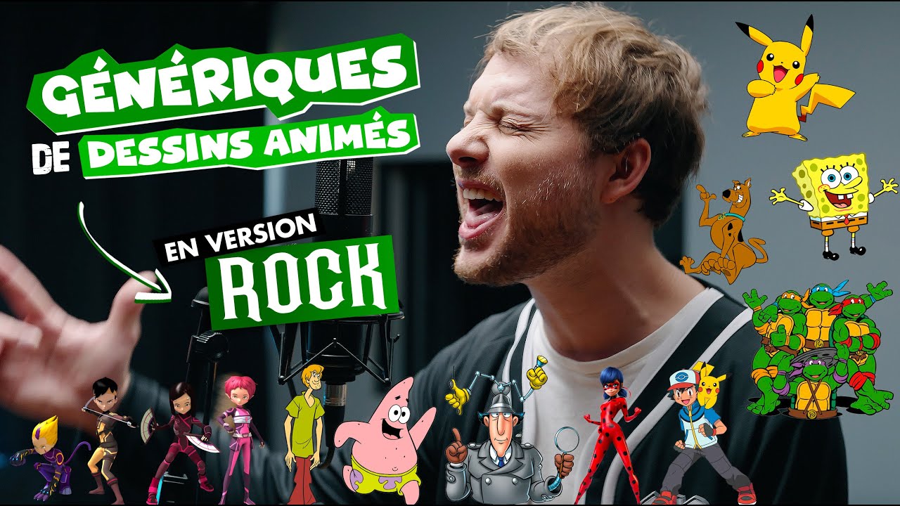 7 GÉNÉRIQUES de DESSINS ANIMÉS en version ROCK (Pokémon, Code Lyoko, Scooby Doo...)
