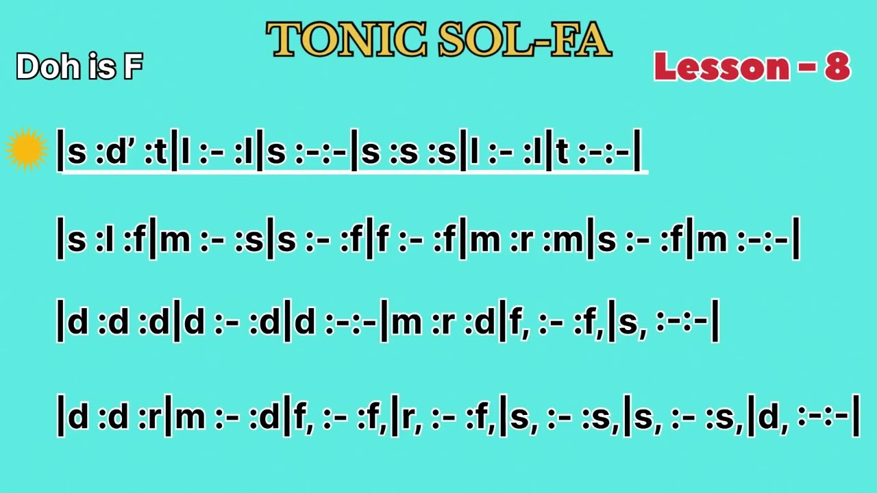 Tonic Sol-fa | Lesson-8