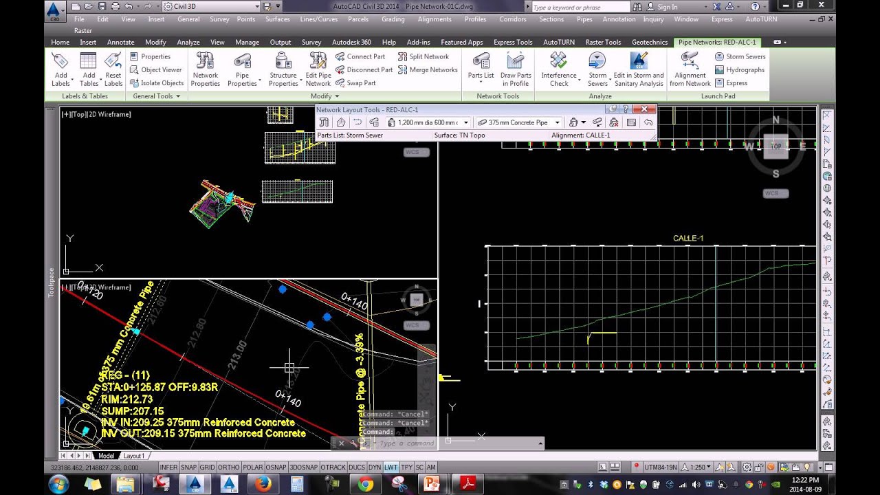 Tutoriales RG - AutoCAD Civil 3D 2014 - 60 - Redes De Alcantarillas - 2