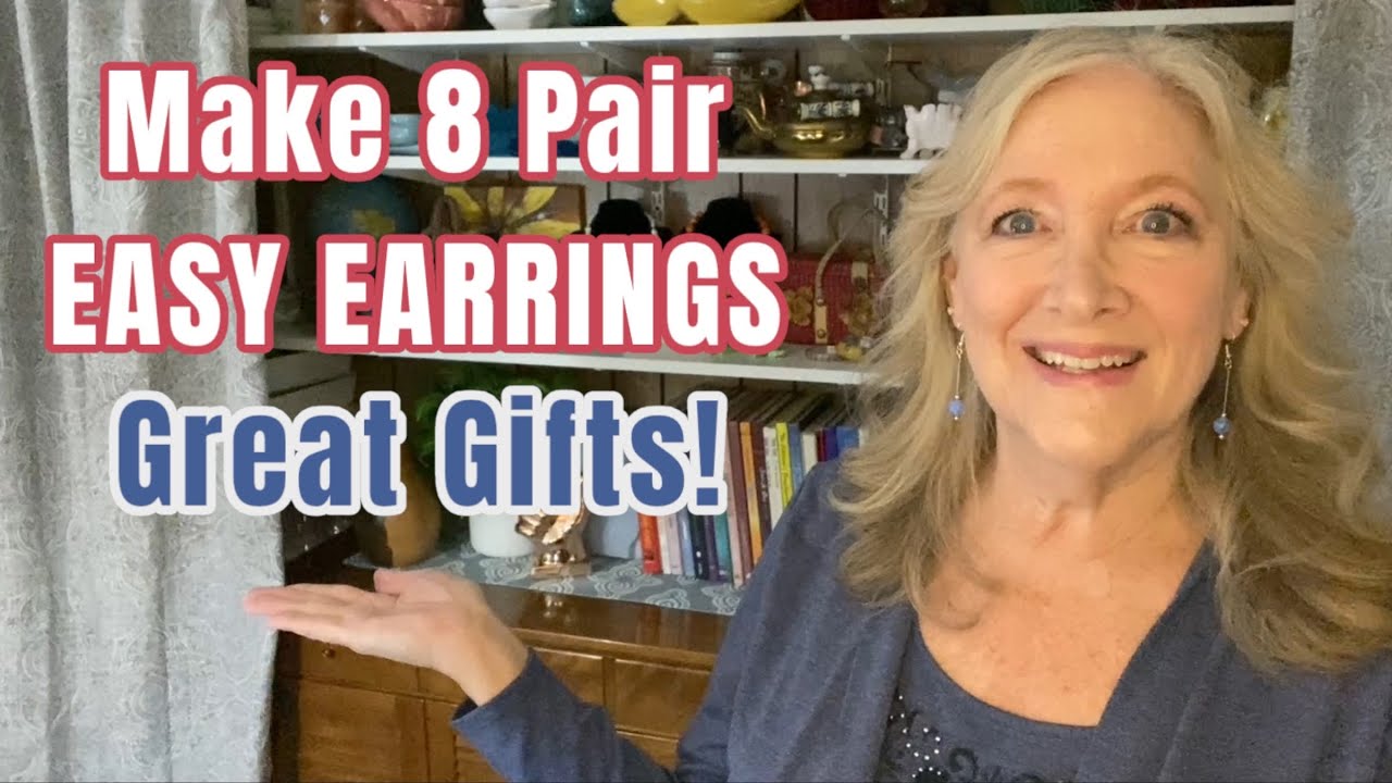 Make 8 EASY Beaded DANGLE 5-Minute EARRINGS | Beginner Jewelry Making DIY Tutorial