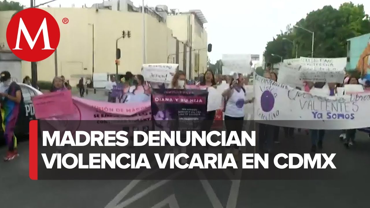 Colectivos feministas marchan hacia la FGJ de la Ciudad de M&eacute;xico; acusan violencia vicaria