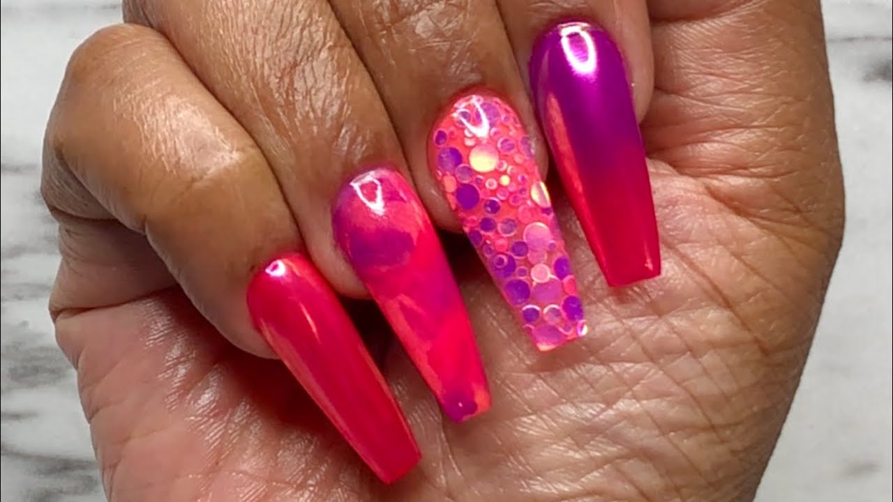 Pink Chrome Glitter Nails  | Watch Me Do My Nails