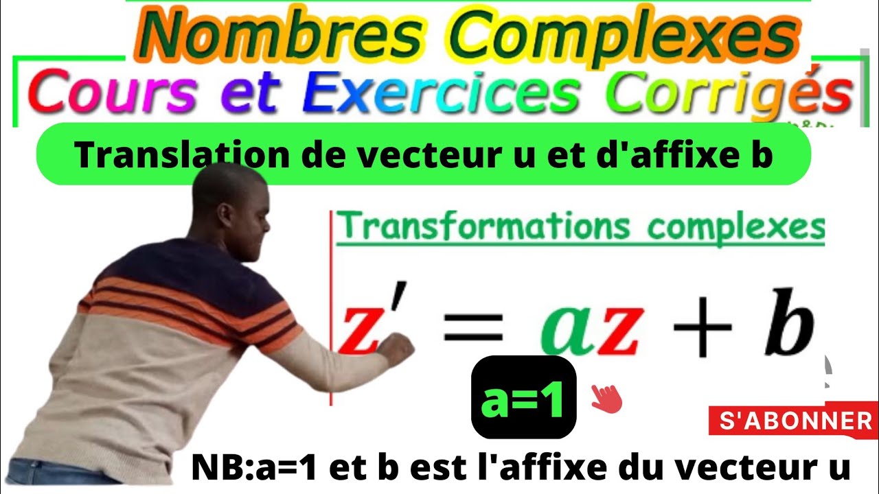 #Nombres Complexes#Translation#Transformation du Plan#Exercices_Corrigés.