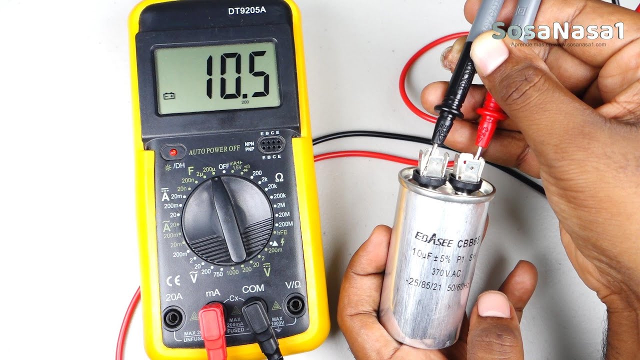 Como probar un CAPACITOR con multímetro