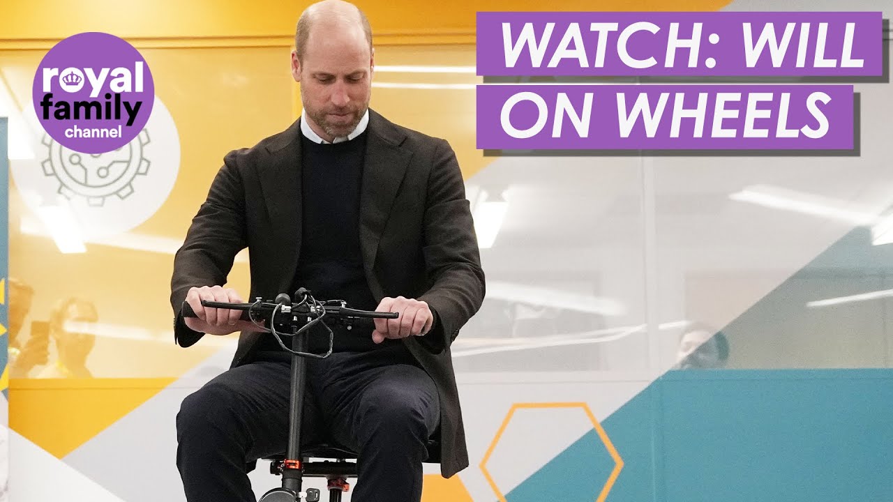 WATCH: Prince William Rides Lightweight Mobility Scooter in Bristol