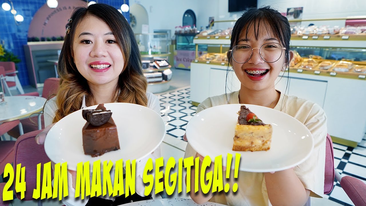 24 JAM MAKAN MAKANAN BENTUK SEGITIGA!! KOK GINI MAKANANNYA!!