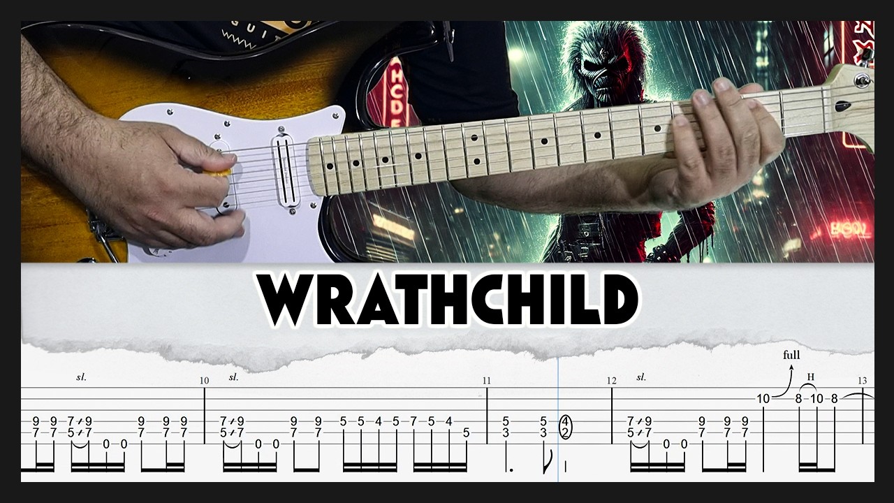 Iron Maiden | Wrathchild | TAB | Guitar Cover | Lesson