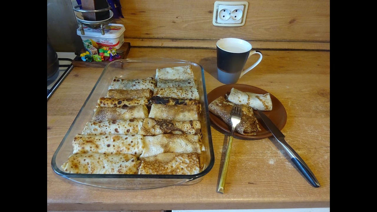 Стасёк и блины с ветчиной и сыром.
