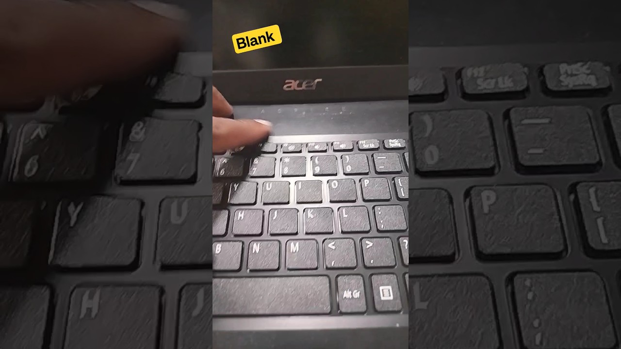 Acer Aspire Series Laptop Blank/Black Screen Problem#macnitesh#virulshorts#keyboardtricks#2024