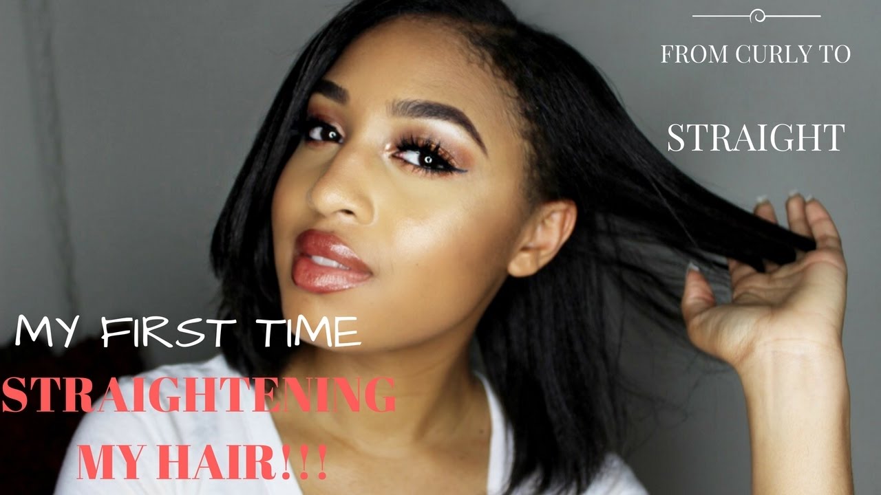 Straightening & Trimming My Hair For the FIRST Time!!! | Natural Hair | @Kaaiit_theGreat