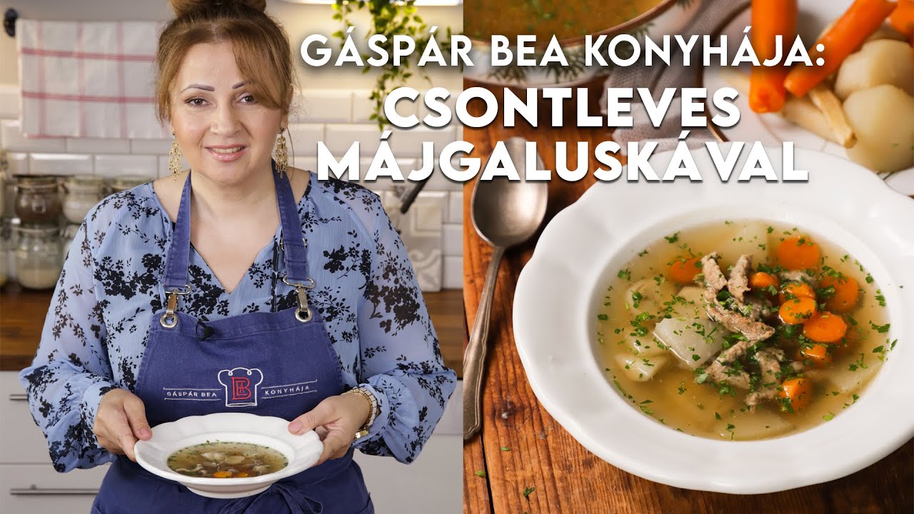 Csontleves májgaluskával Gáspár Beától | Mindmegette.hu
