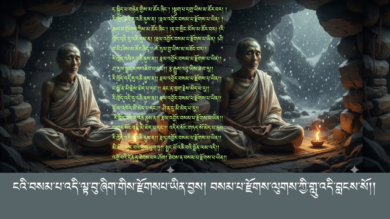 བསམ་པ་རྫོགས་ལུགས་ཀྱི་གླུ་འདི་བླངས་སོ།། | Milarepa’s Song: The Fulfillment of Mind |