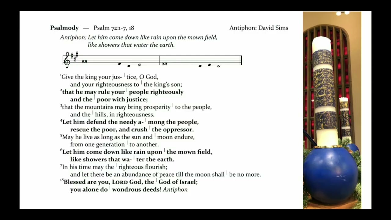 Psalmody   from Psalm 72