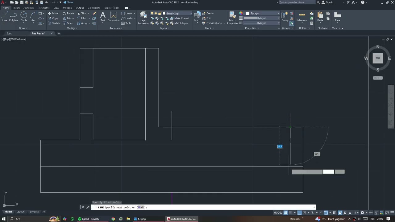 Autocad Kesit Alma ve &Ccedil;izimler -3