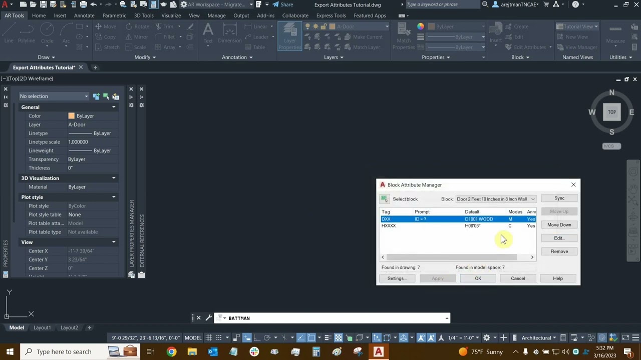 Create Attributes with AutoCAD - Part 4