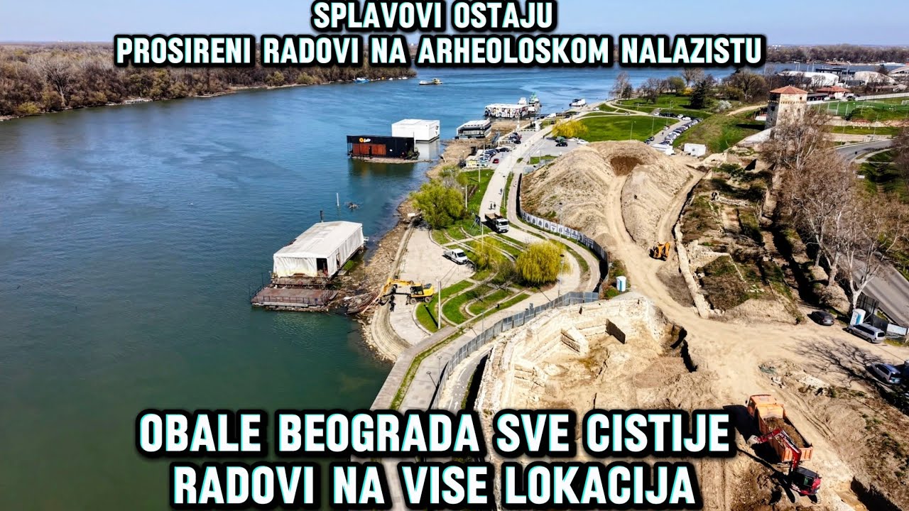 BEOGRADSKE OBALE SVE CISTIJE DEO LINIJSKOG PARKA ISPOD KALEMEGDANA VELIKI RADOVI I NA ARHEOLOSKOM 