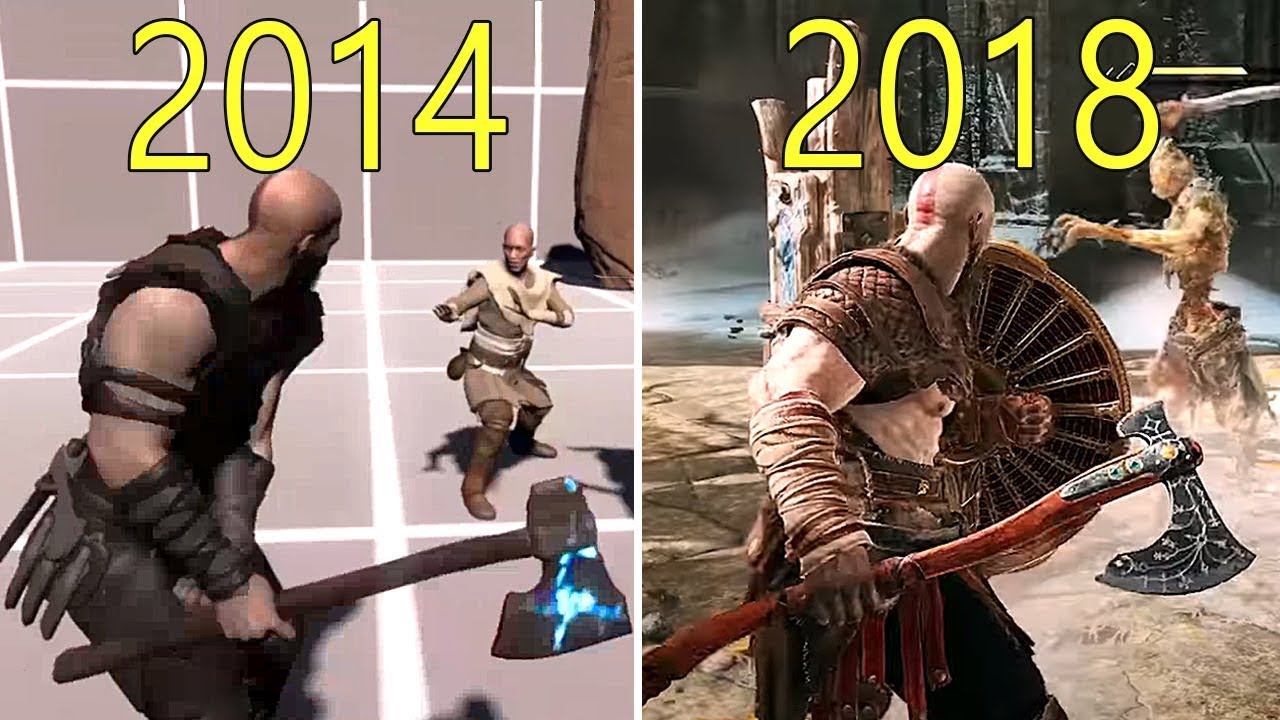 Evolution of God of War 4 2014 2018