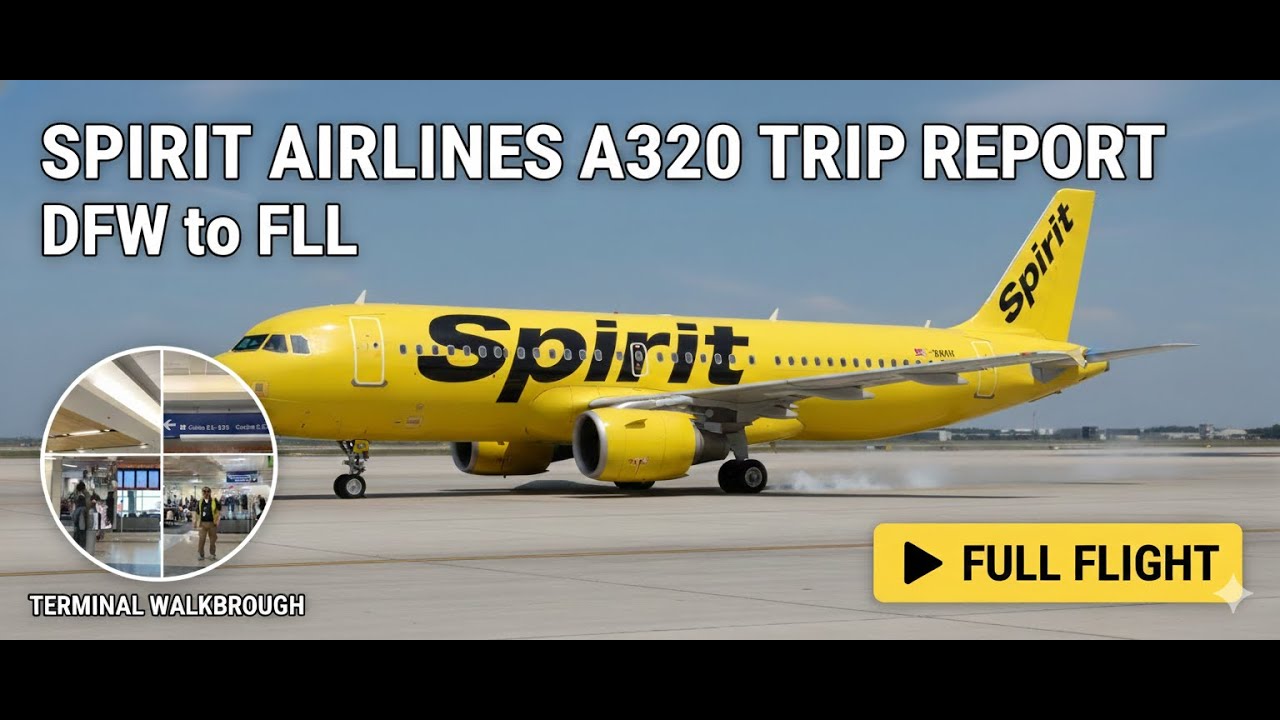 TRIP REPORT | Spirit Airlines DFW to FLL | Airbus A320 Full Journey