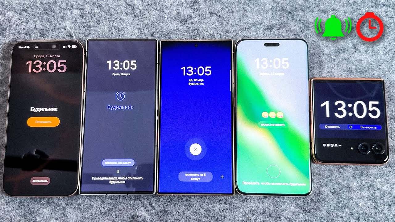 Samsung S24 Ultra, iPhone 16 Pro Max, Honor M6, Razr 50 Ultra, Redmaic 9  Alarm Clock & Timer Alerts