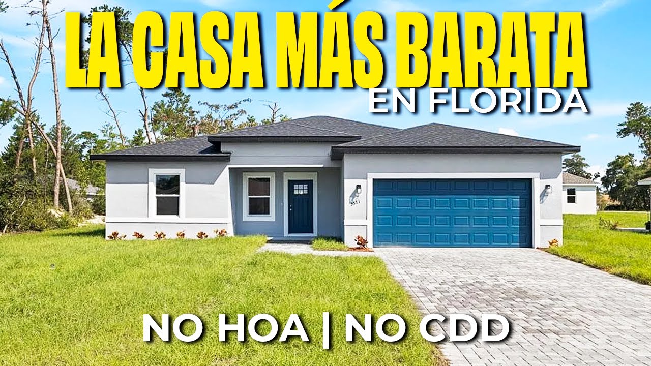 Casa NUEVA por debajo de $310K en Florida | SIN HOA | 4 HAB / 3 BAÑOS