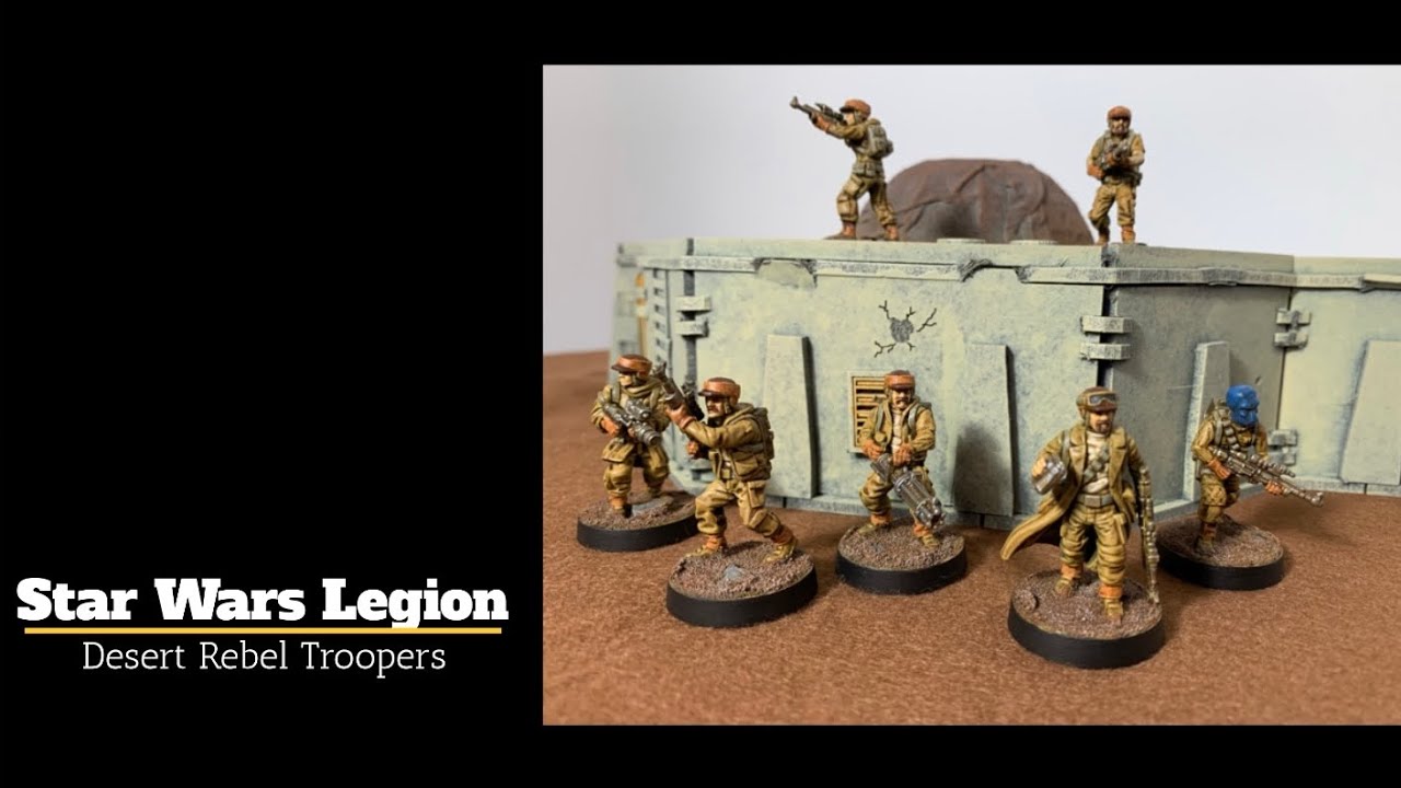 Star Wars legion rebels, rebel troops desert inspired colour scheme