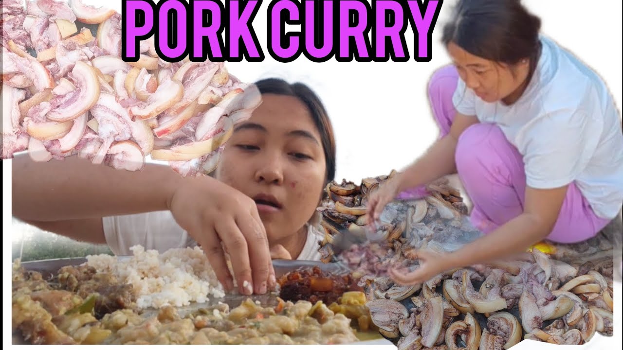 My favourite  pork 😁🐷 #home #villagelife #pork #vlogs @Daniyeltireang 