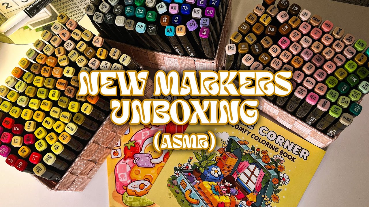 ASMR OHUHU UNBOXING ✨ 264 MARKERS + FULL COLOR SWATCH