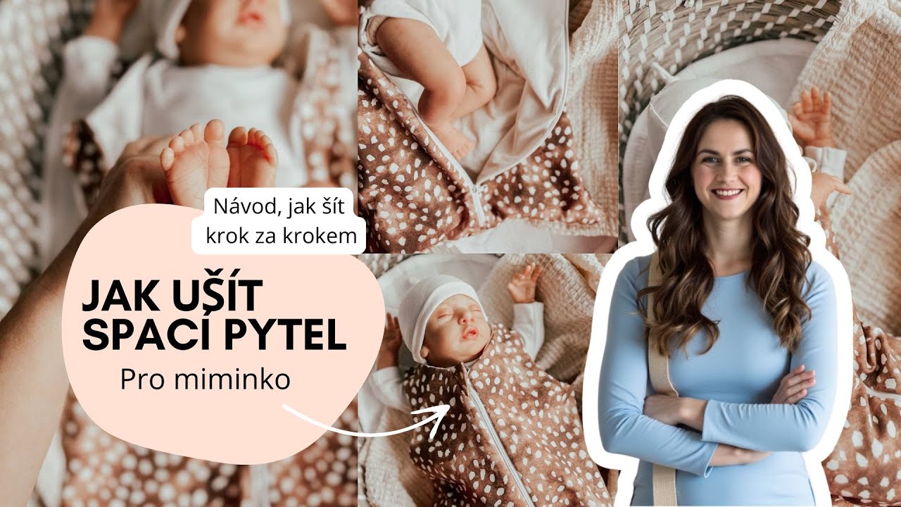 Jak ušít spací pytel pro miminko na zip 📍Bez lemovaní